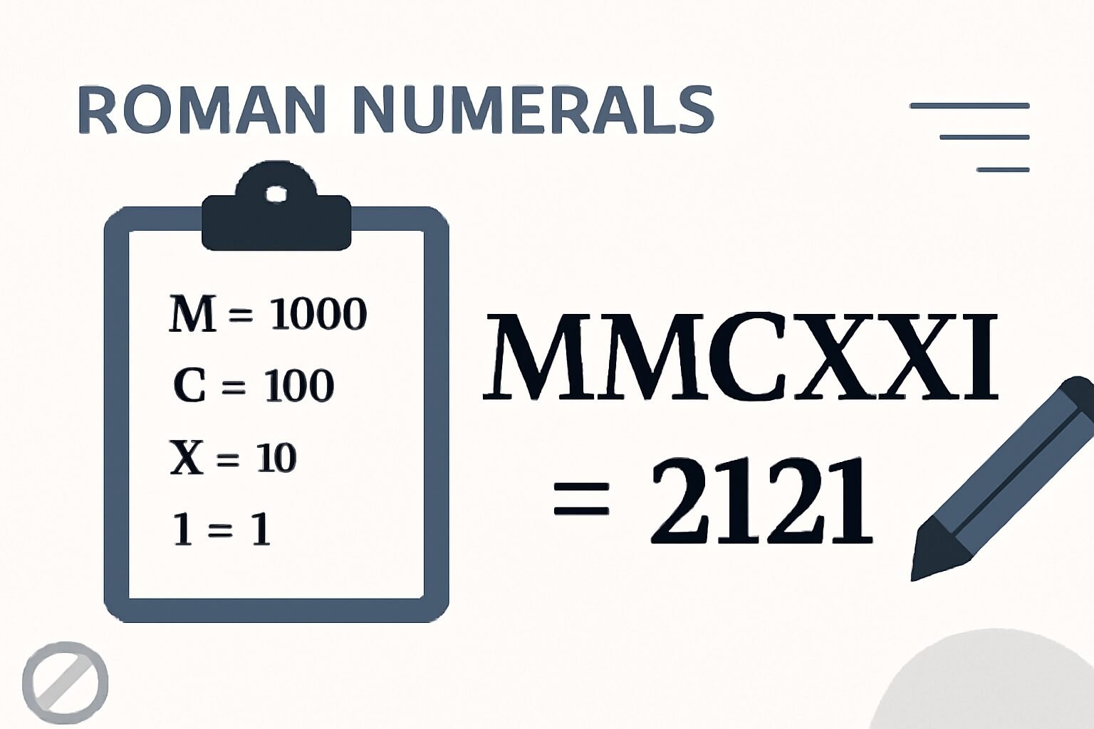 Roman Numerals: 2121