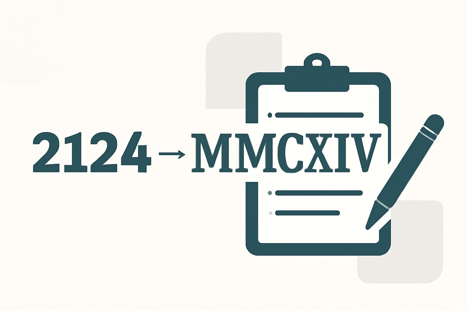 Roman Numerals: 2124