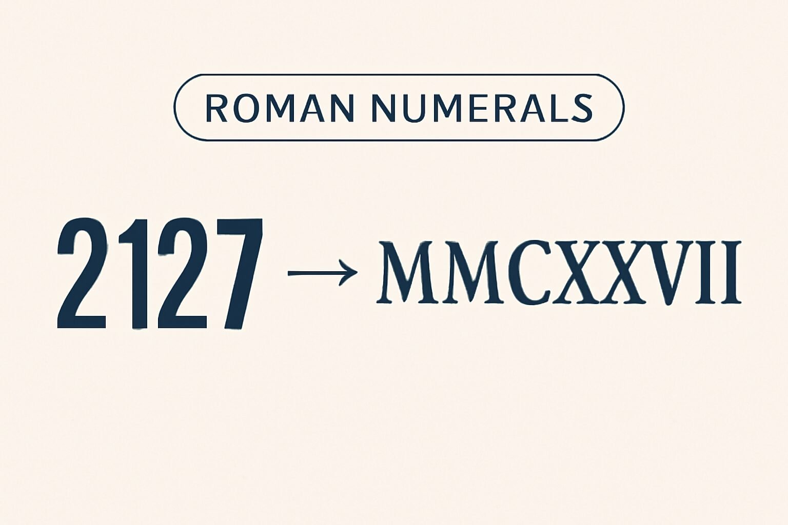 Roman Numerals: 2127