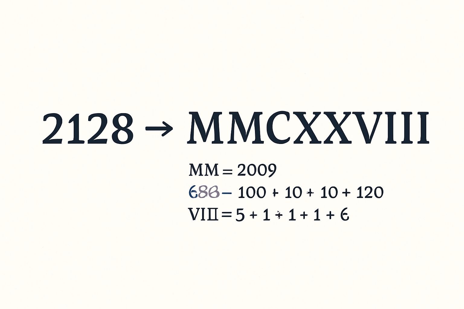 Roman Numerals: 2128