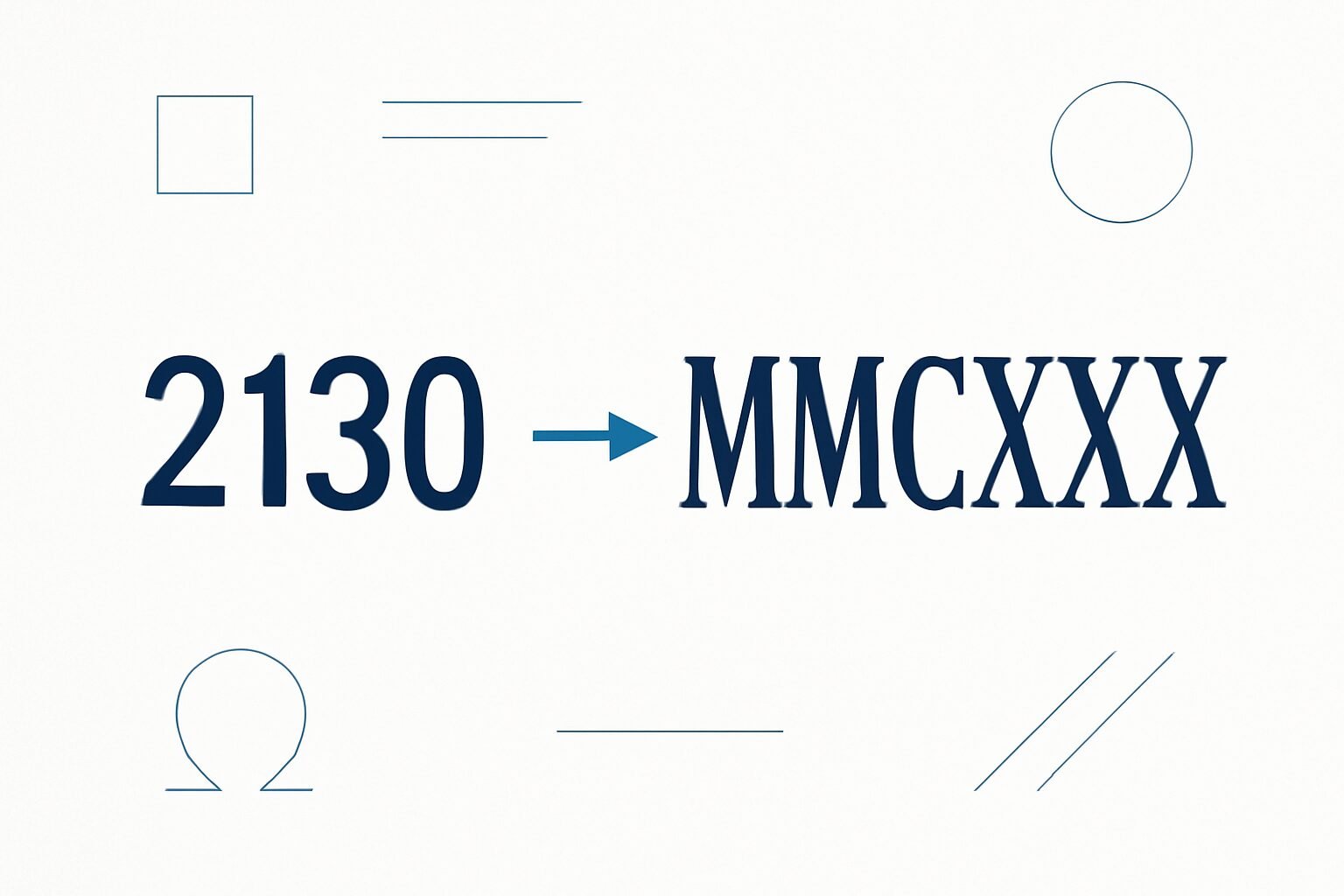 Roman Numerals: 2130