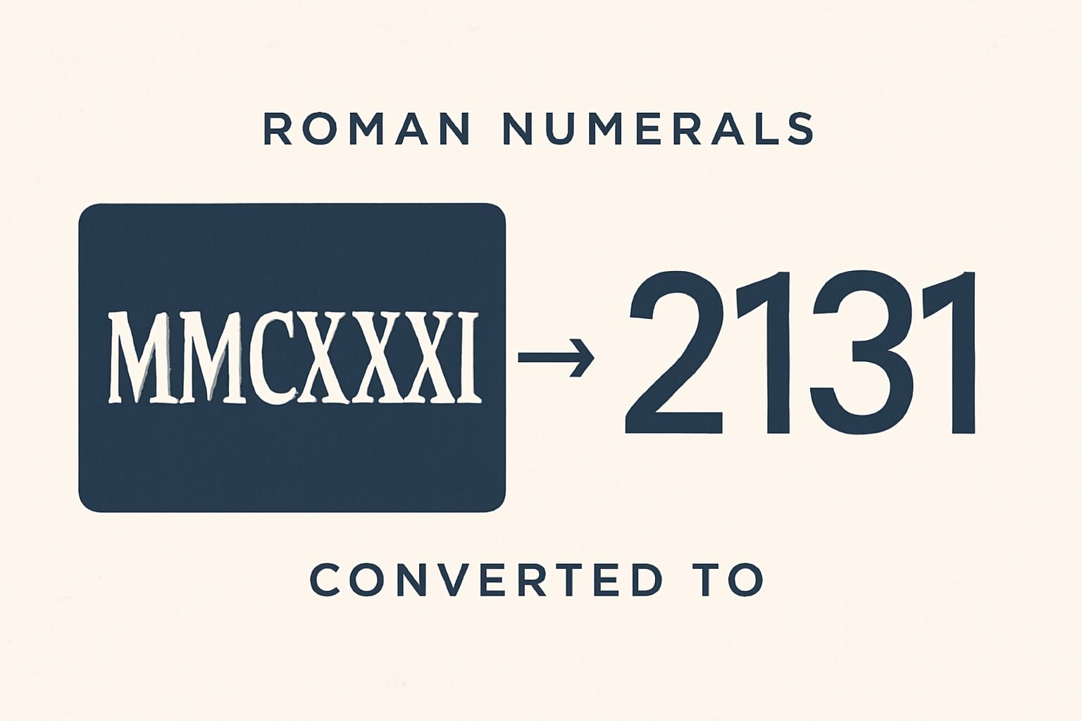 Roman Numerals: 2131