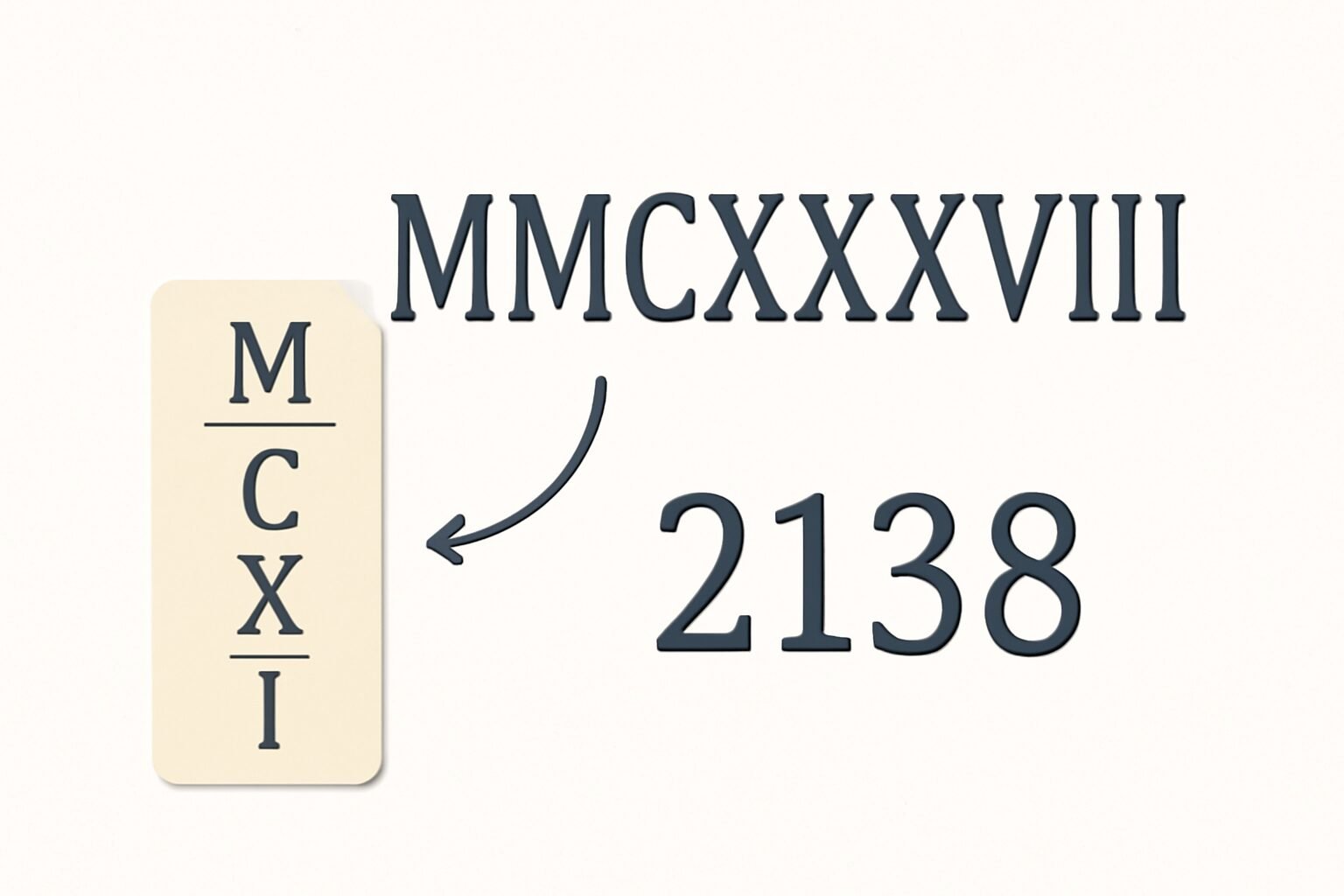 Roman Numerals: 2138