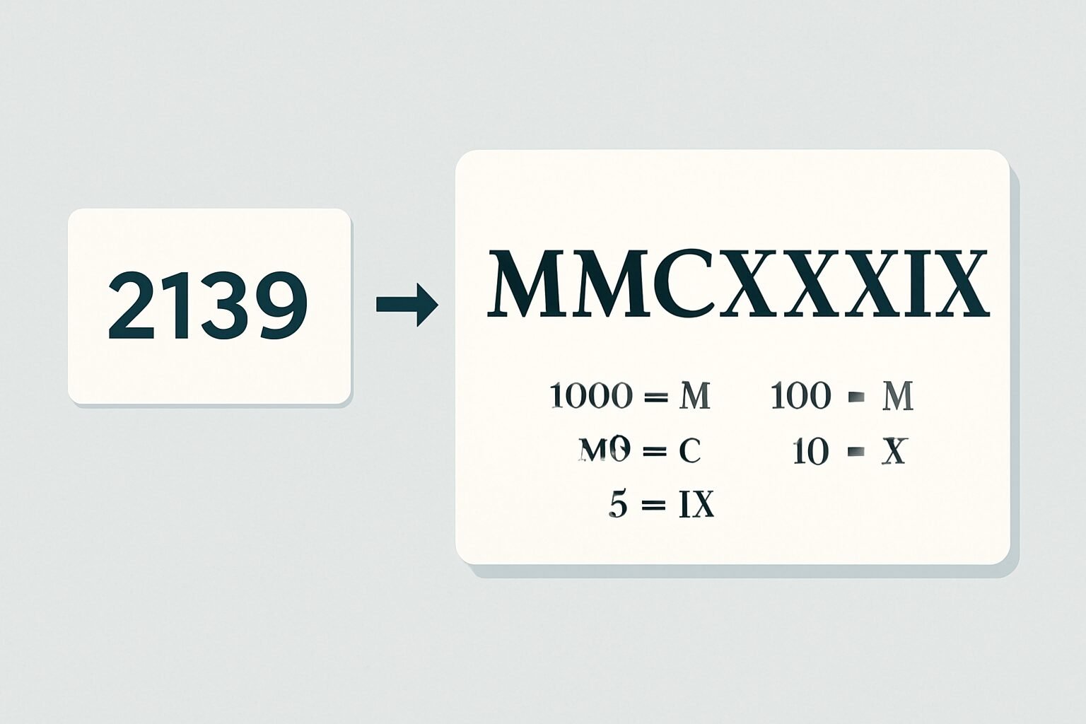 Roman Numerals: 2139