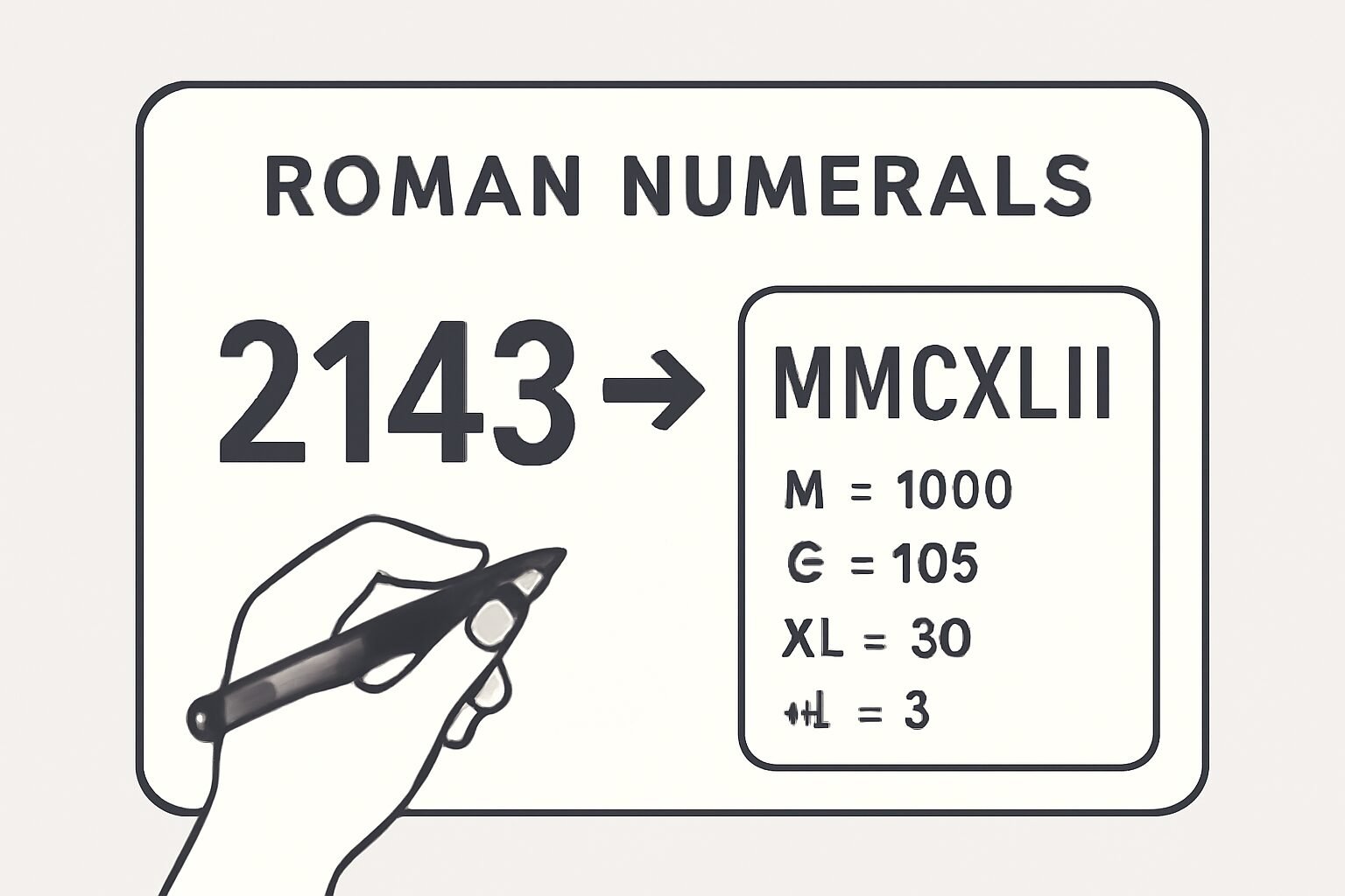 Roman Numerals: 2143