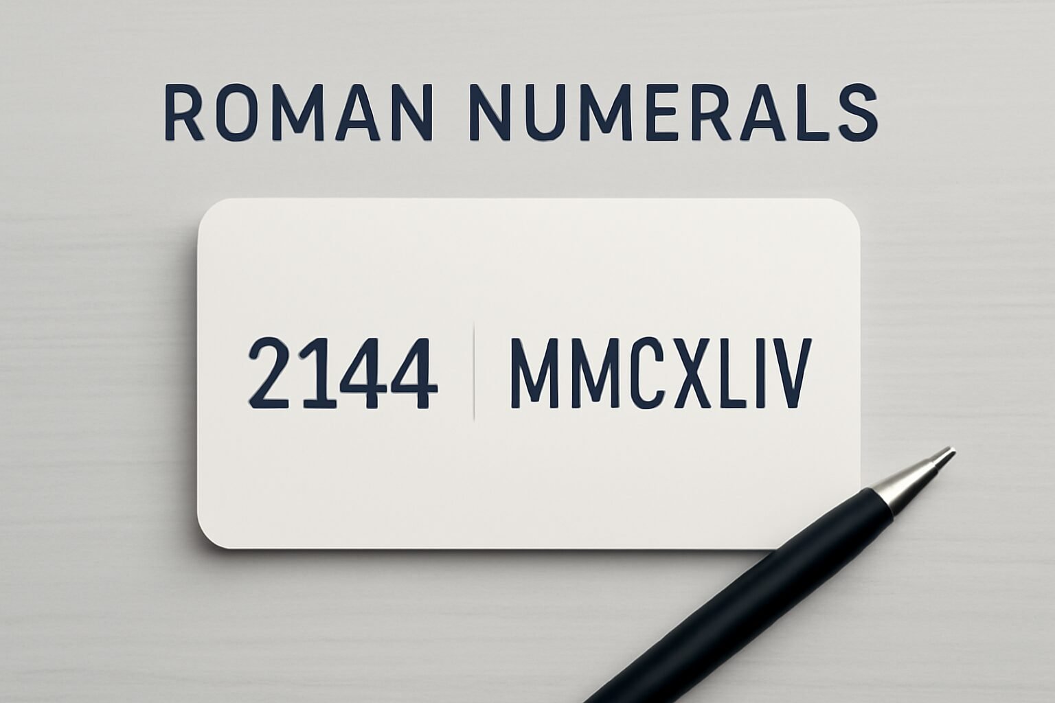 Roman Numerals: 2144