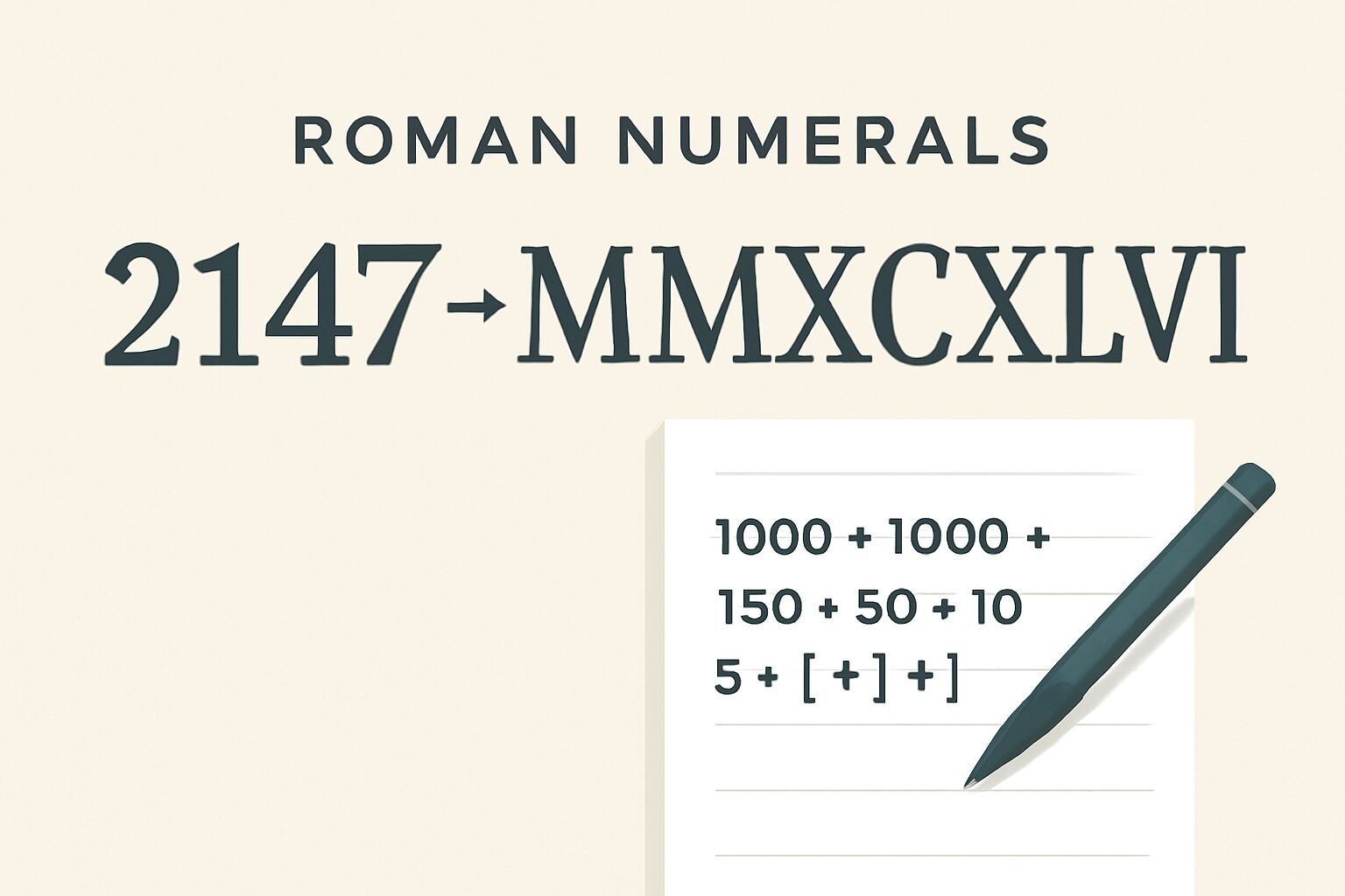 Roman Numerals: 2147