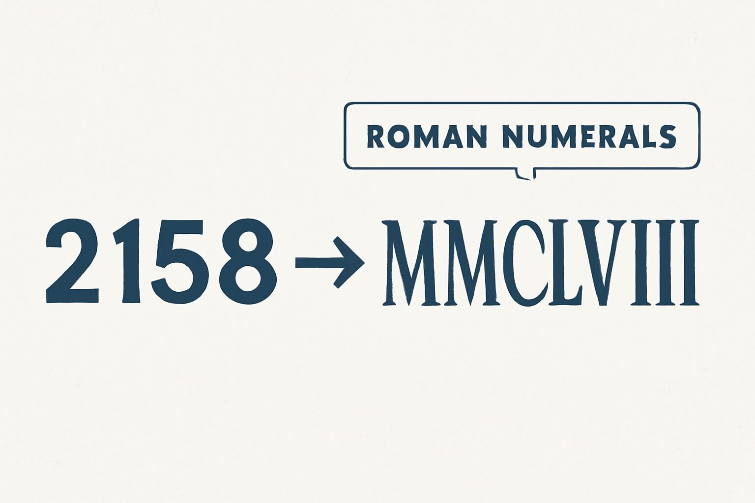 Roman Numerals: 2158