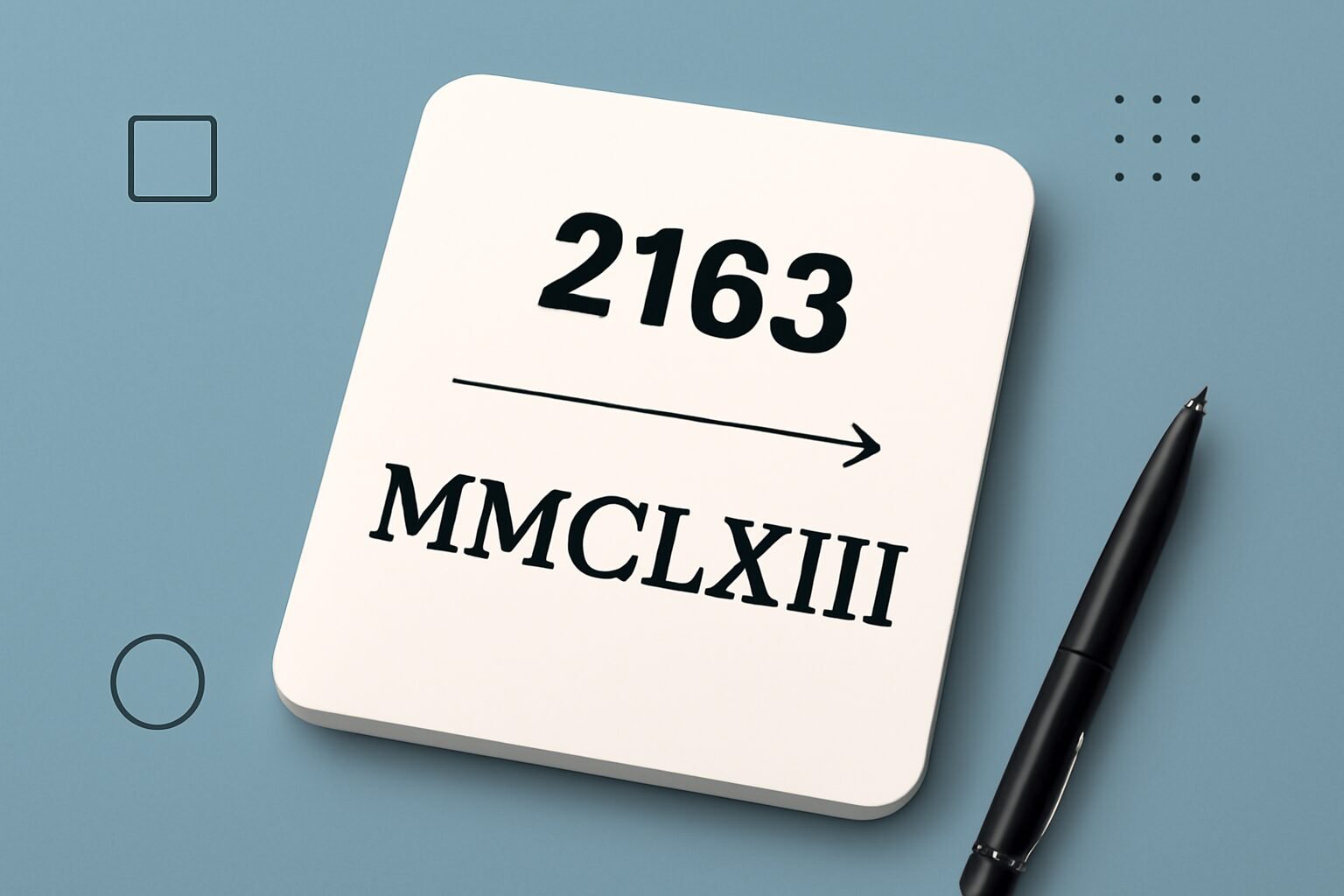 Roman Numerals: 2163