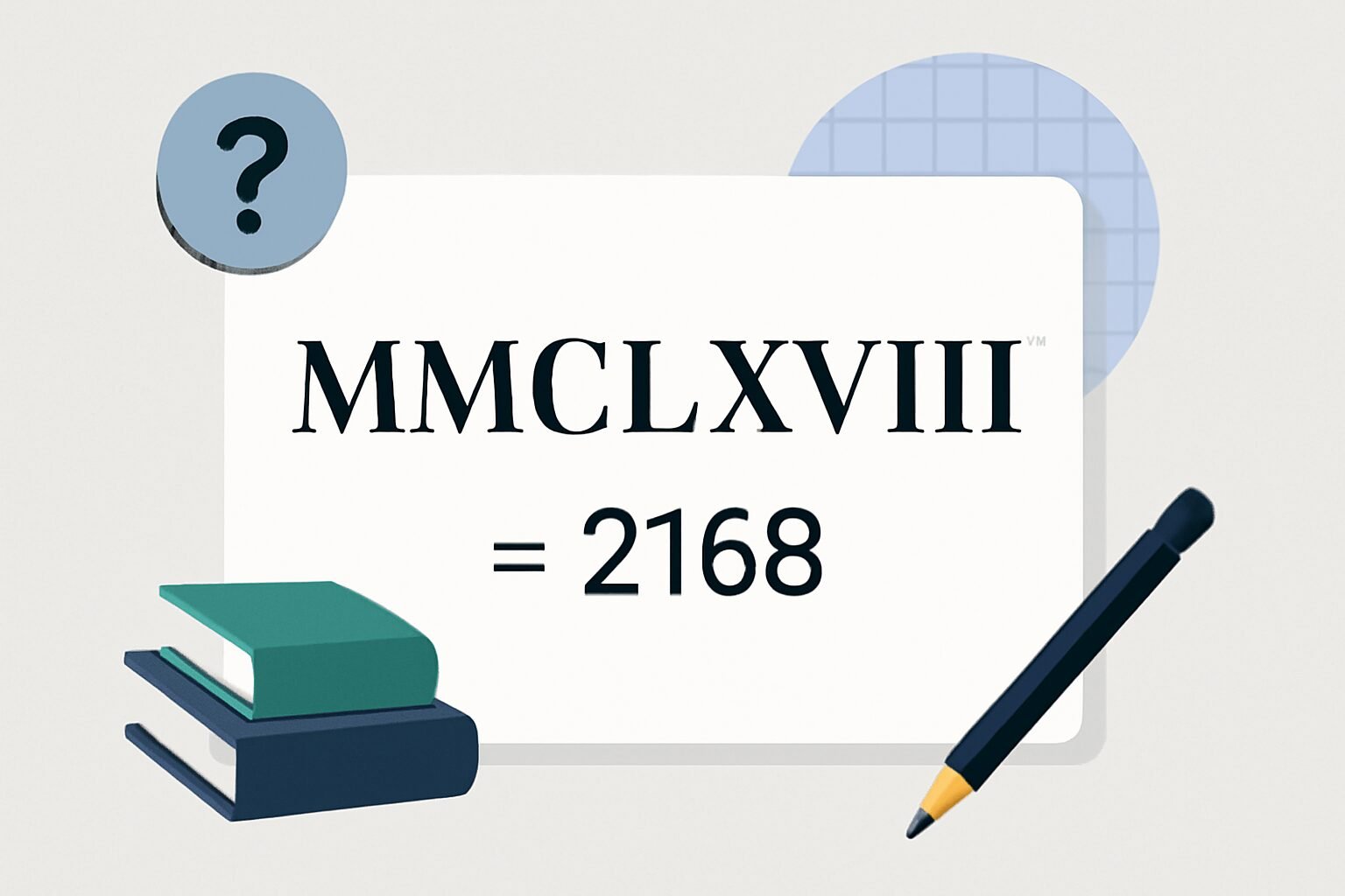 Roman Numerals: 2168