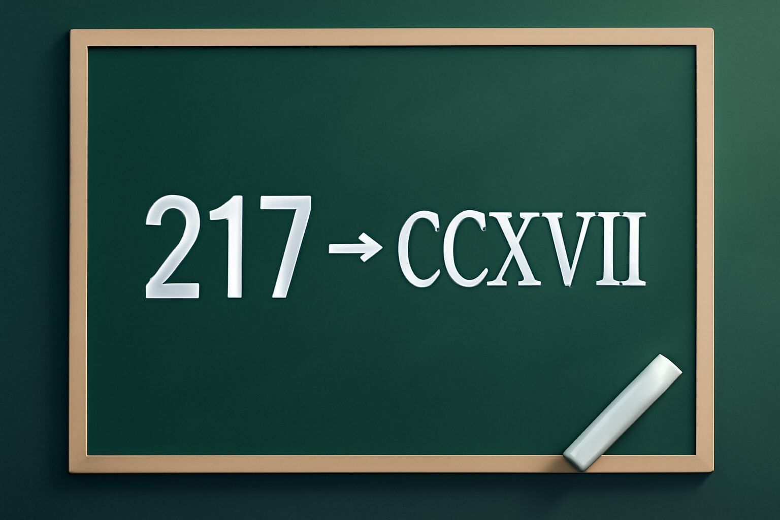 Roman Numerals: 217