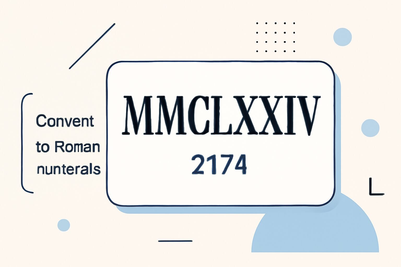 Roman Numerals: 2174