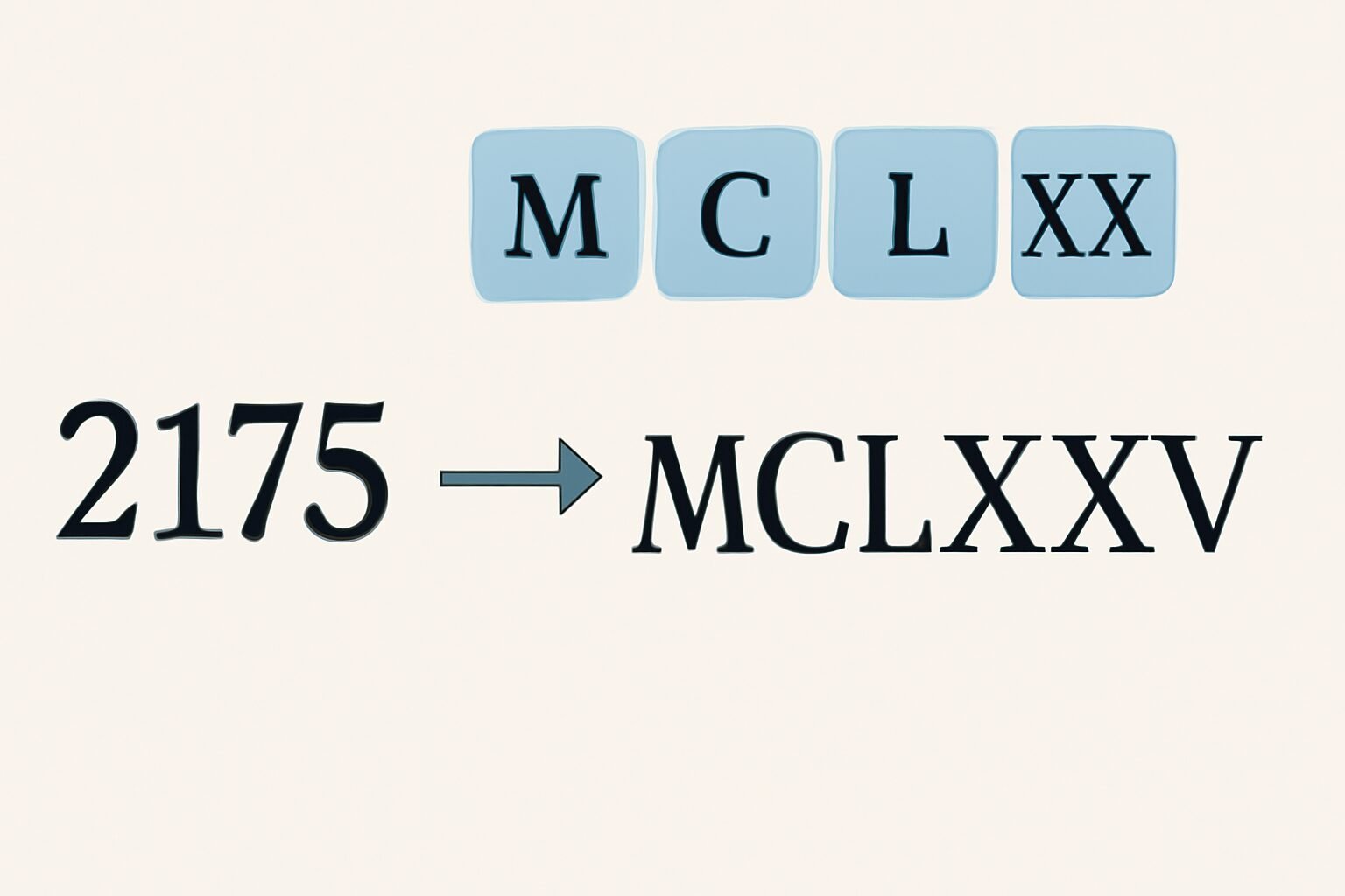 Roman Numerals: 2175
