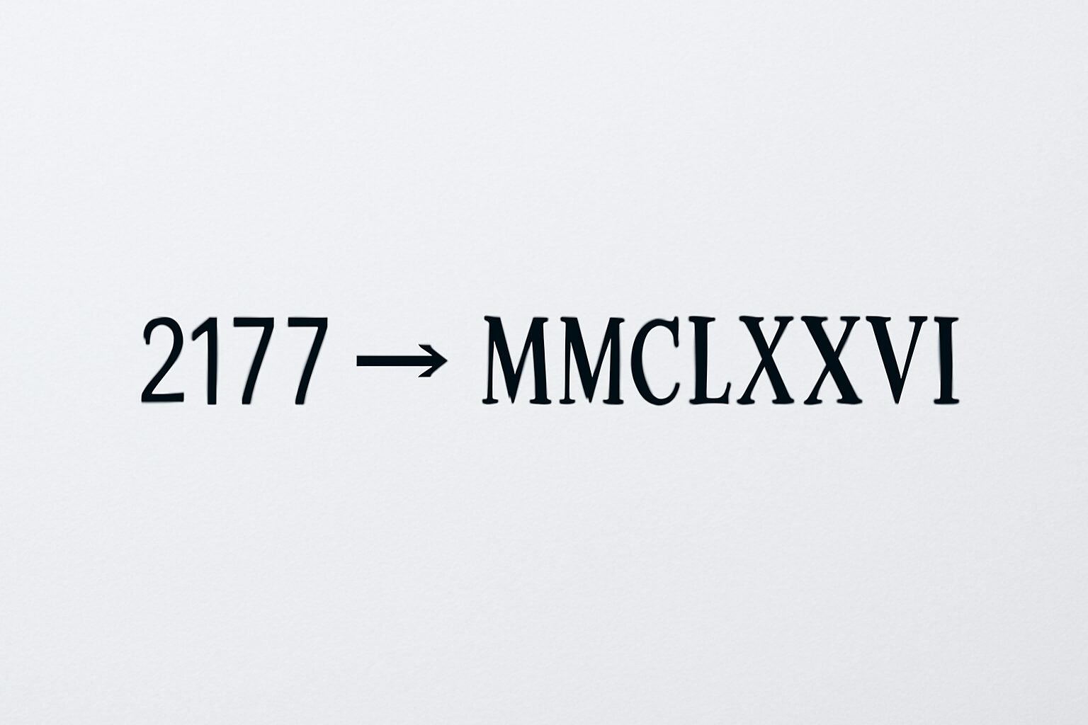 Roman Numerals: 2177