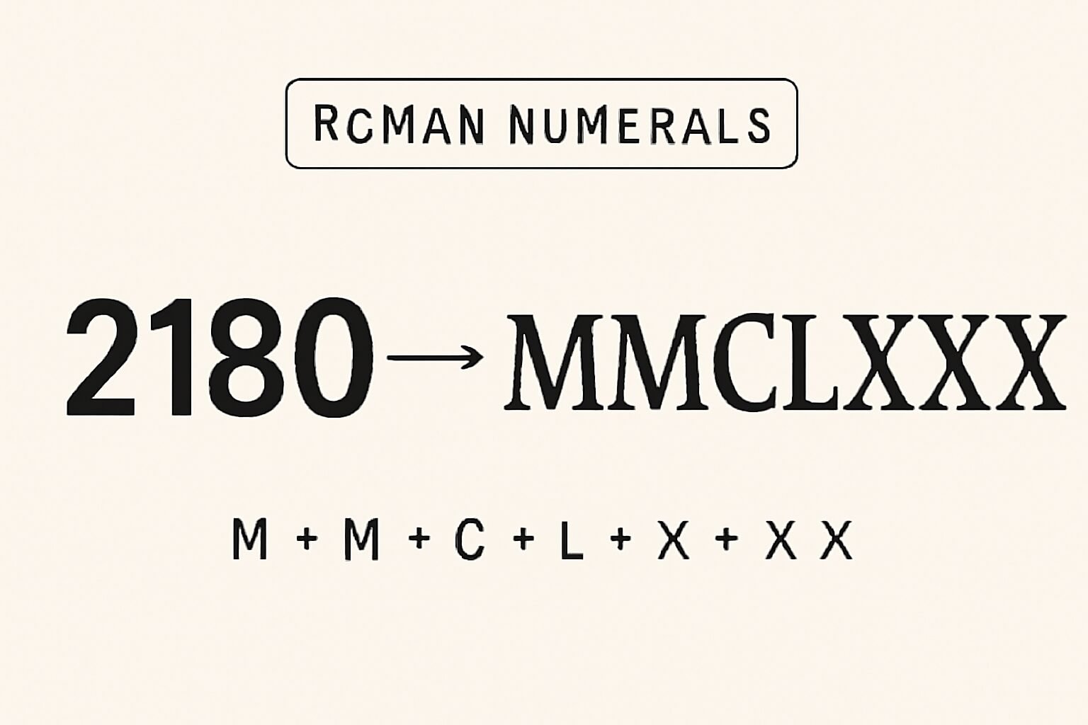 Roman Numerals: 2180