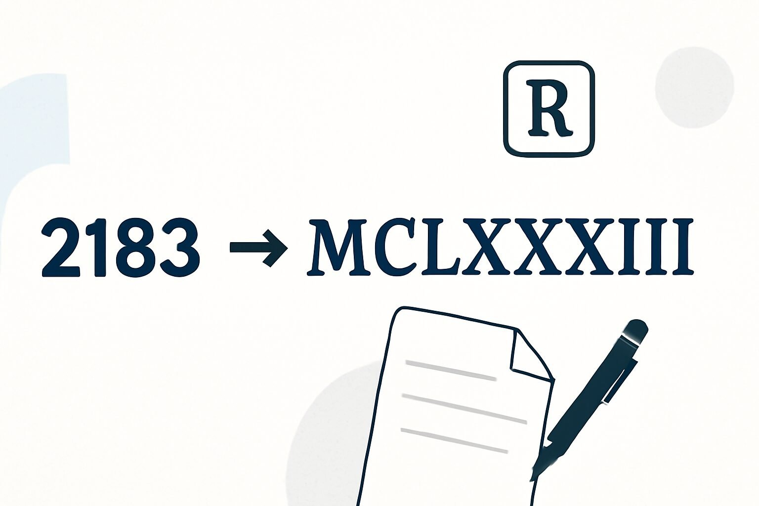 Roman Numerals: 2183