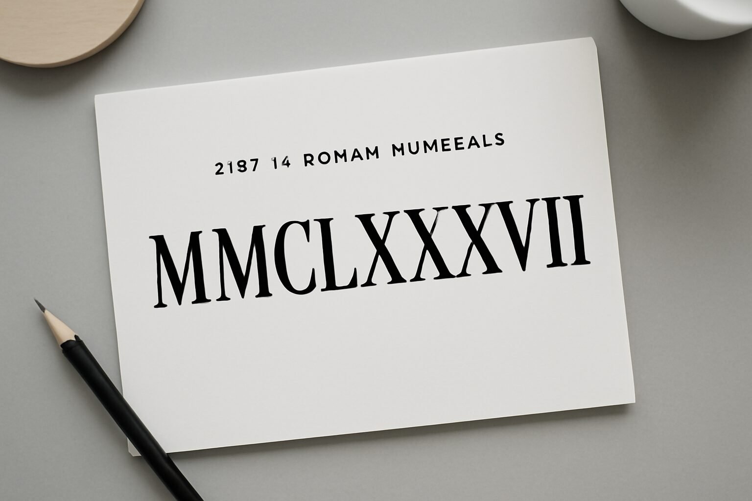 Roman Numerals: 2187
