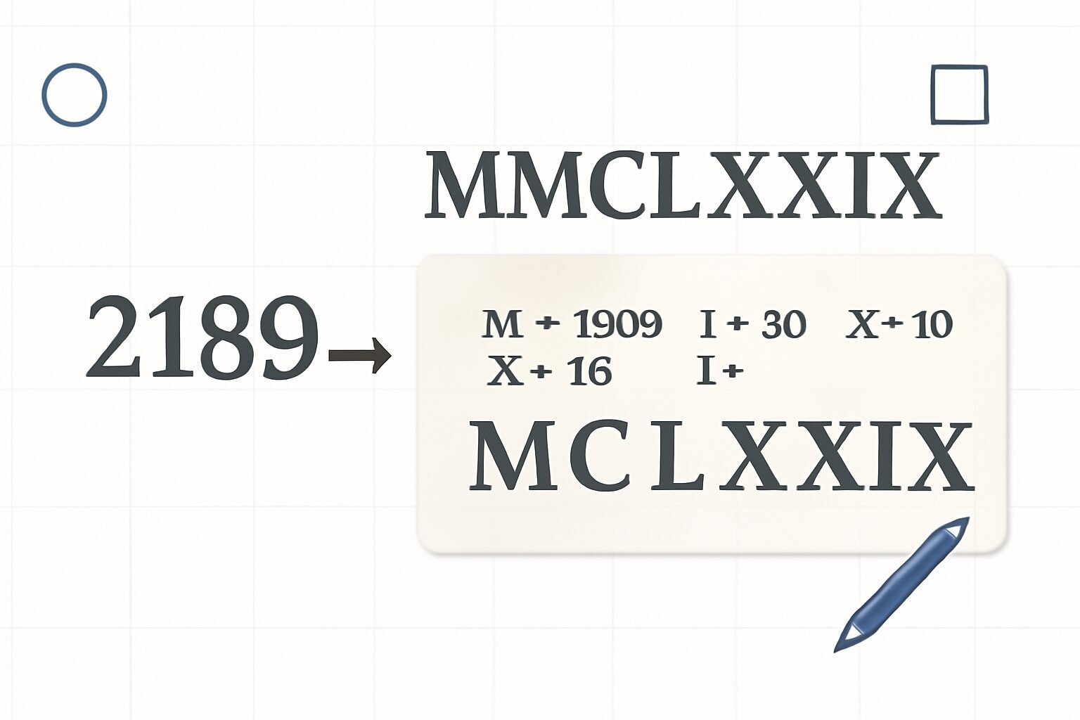 Roman Numerals: 2189