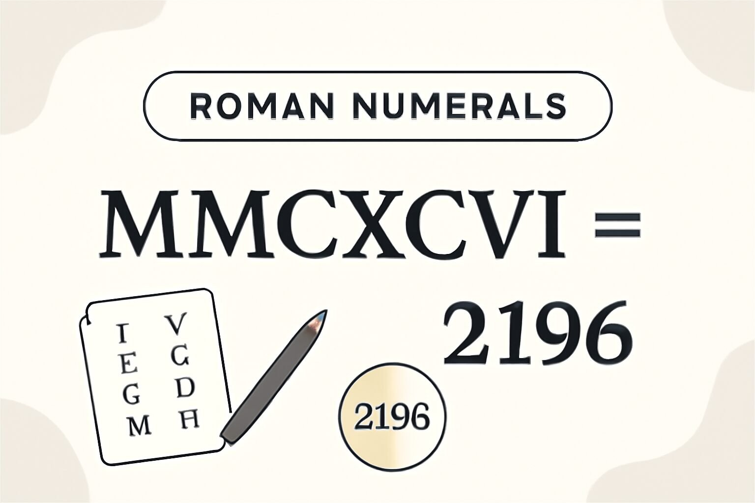 Roman Numerals: 2196