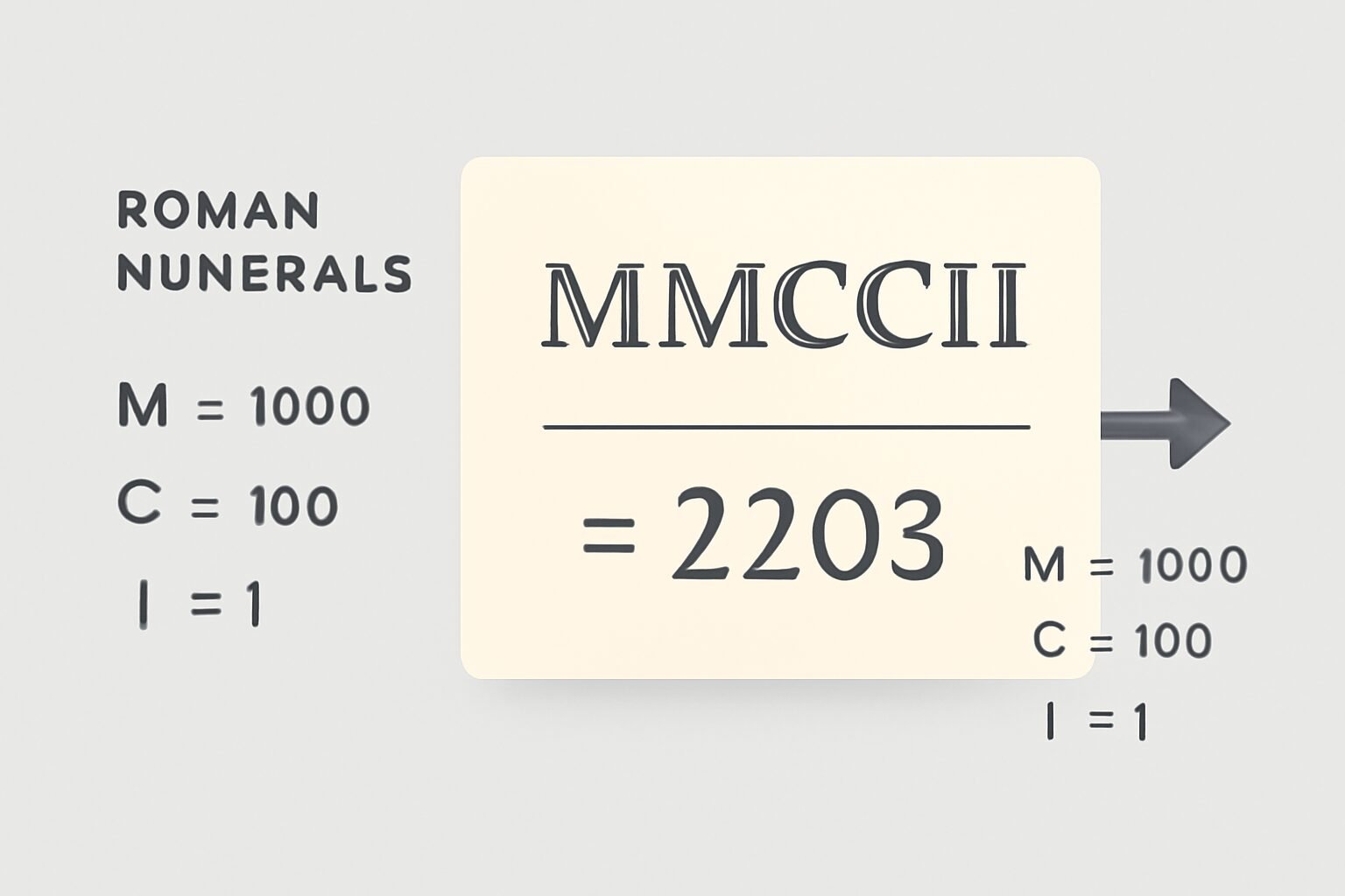 Roman Numerals: 2203