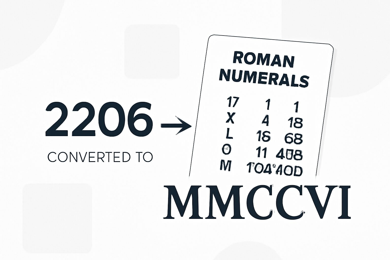 Roman Numerals: 2206