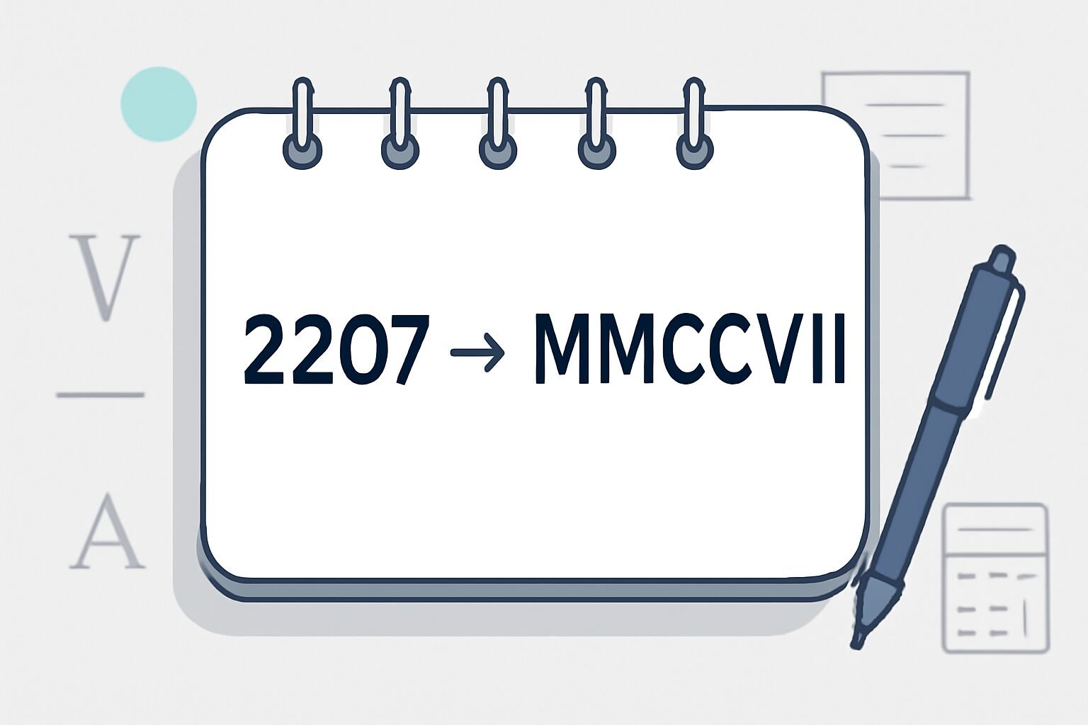 Roman Numerals: 2207