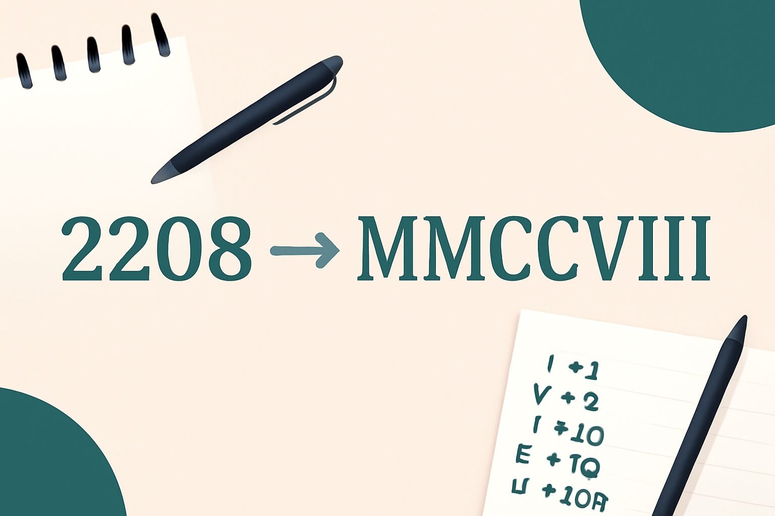 Roman Numerals: 2208