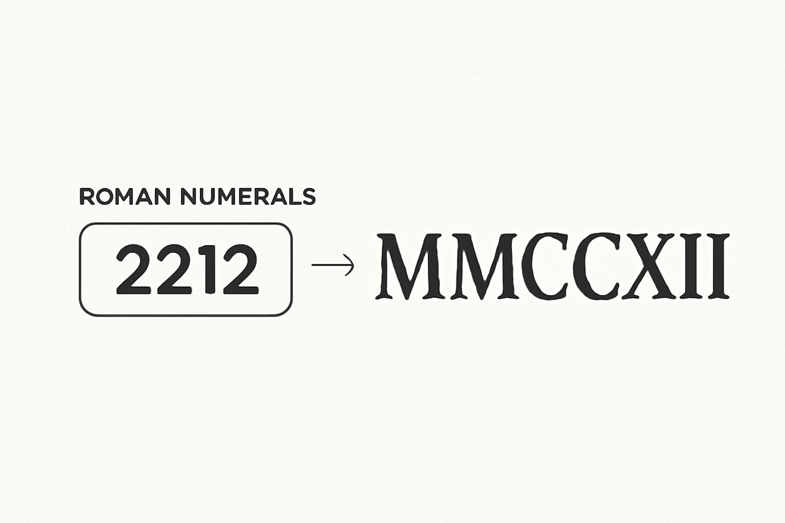 Roman Numerals: 2212