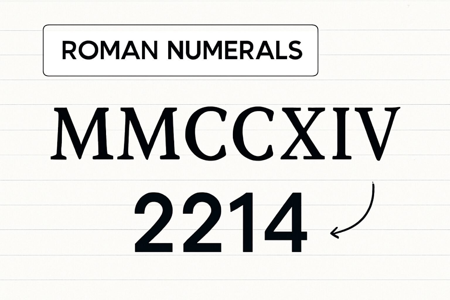 Roman Numerals: 2214
