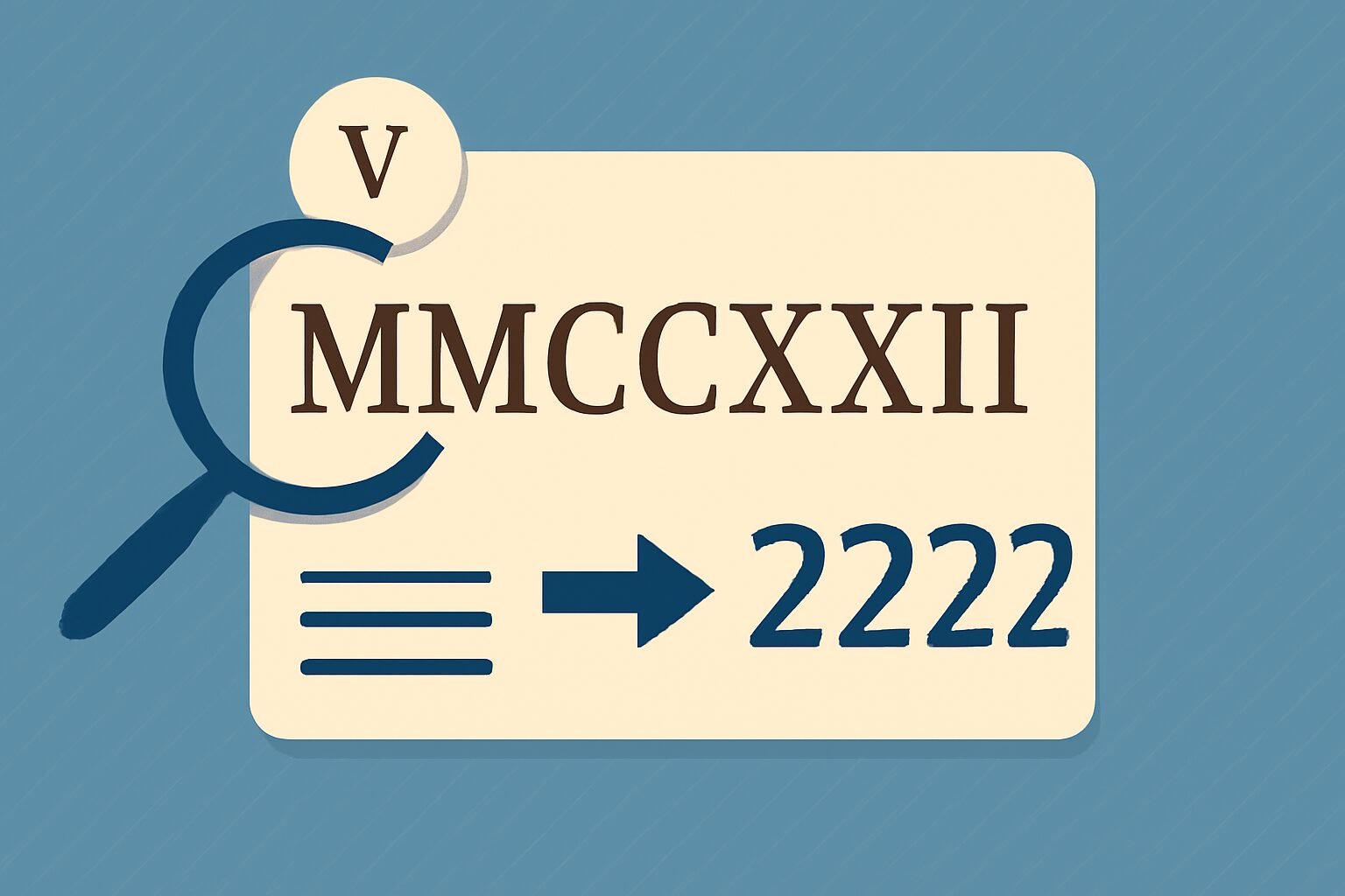 Roman Numerals: 2222