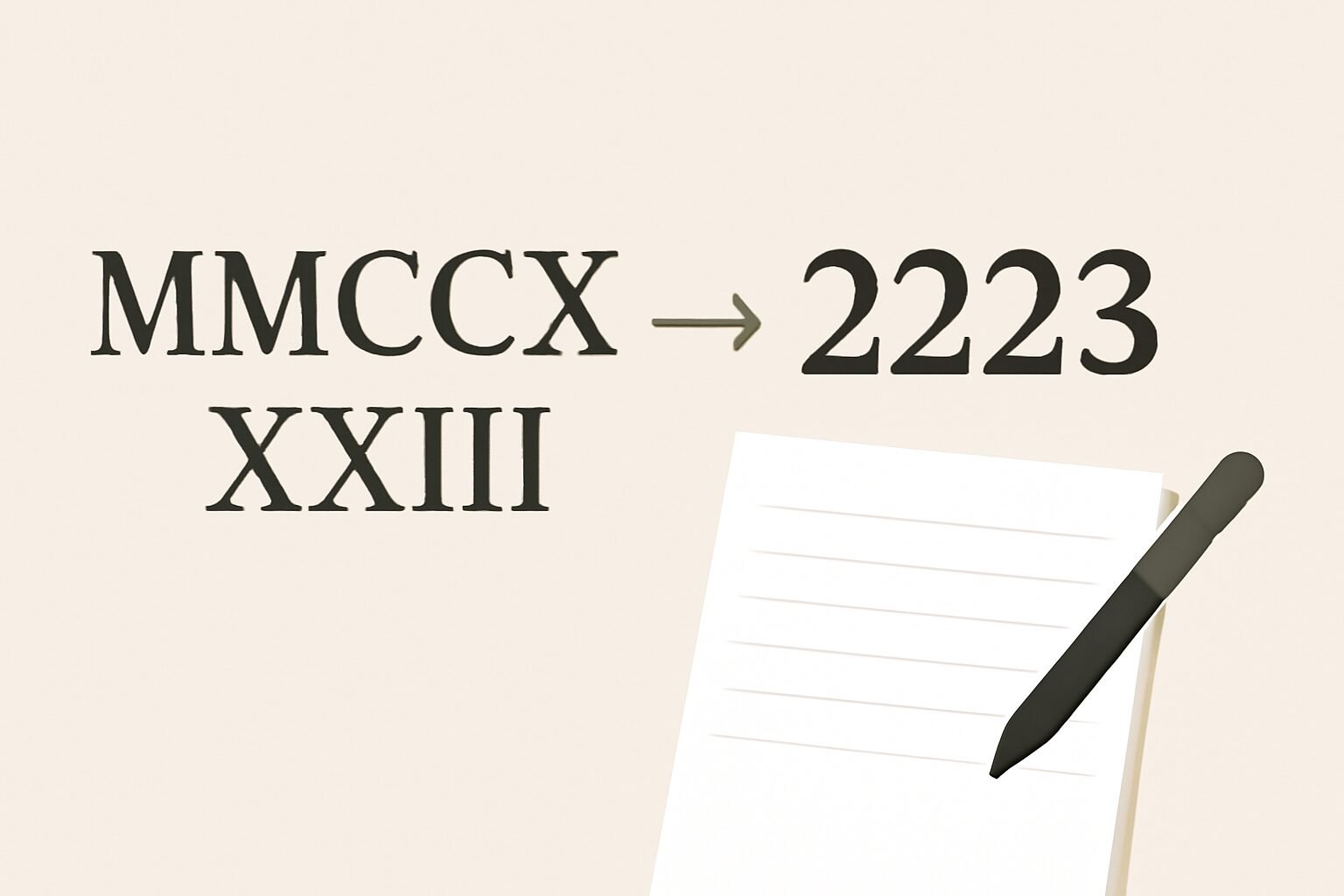 Roman Numerals: 2223