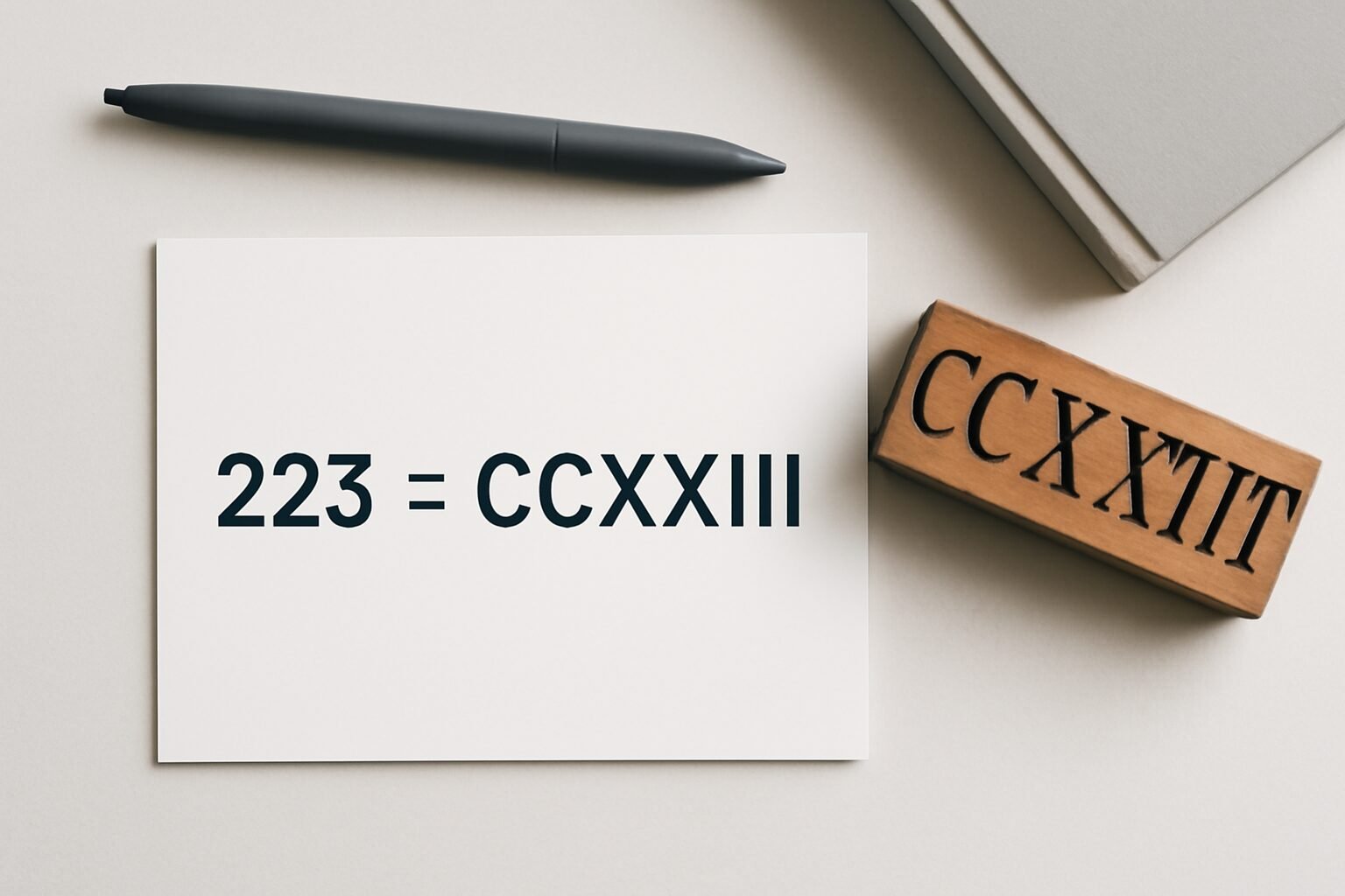 Roman Numerals: 223
