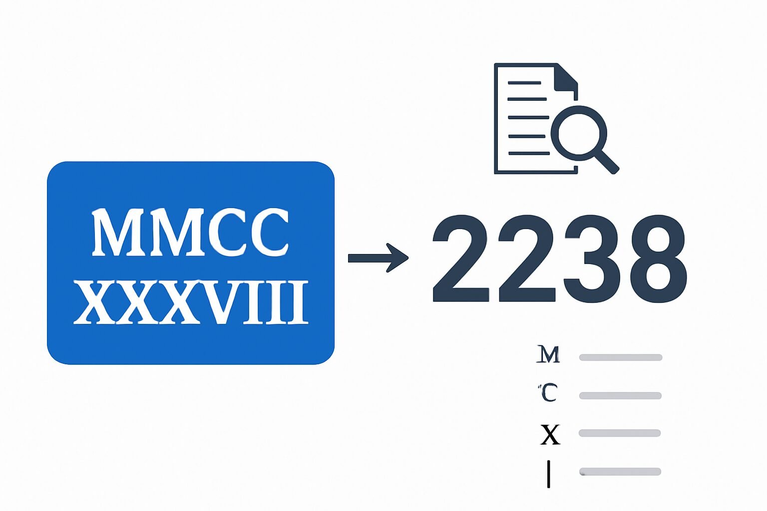 Roman Numerals: 2238
