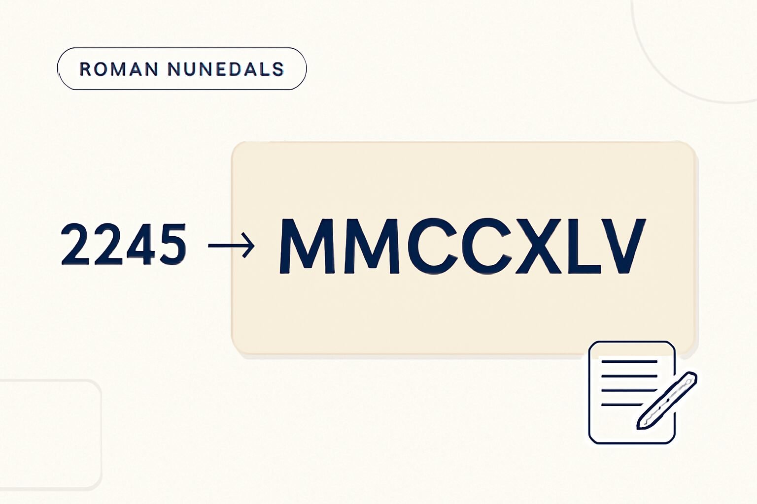 Roman Numerals: 2245