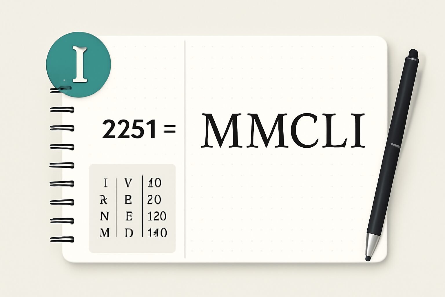 Roman Numerals: 2251