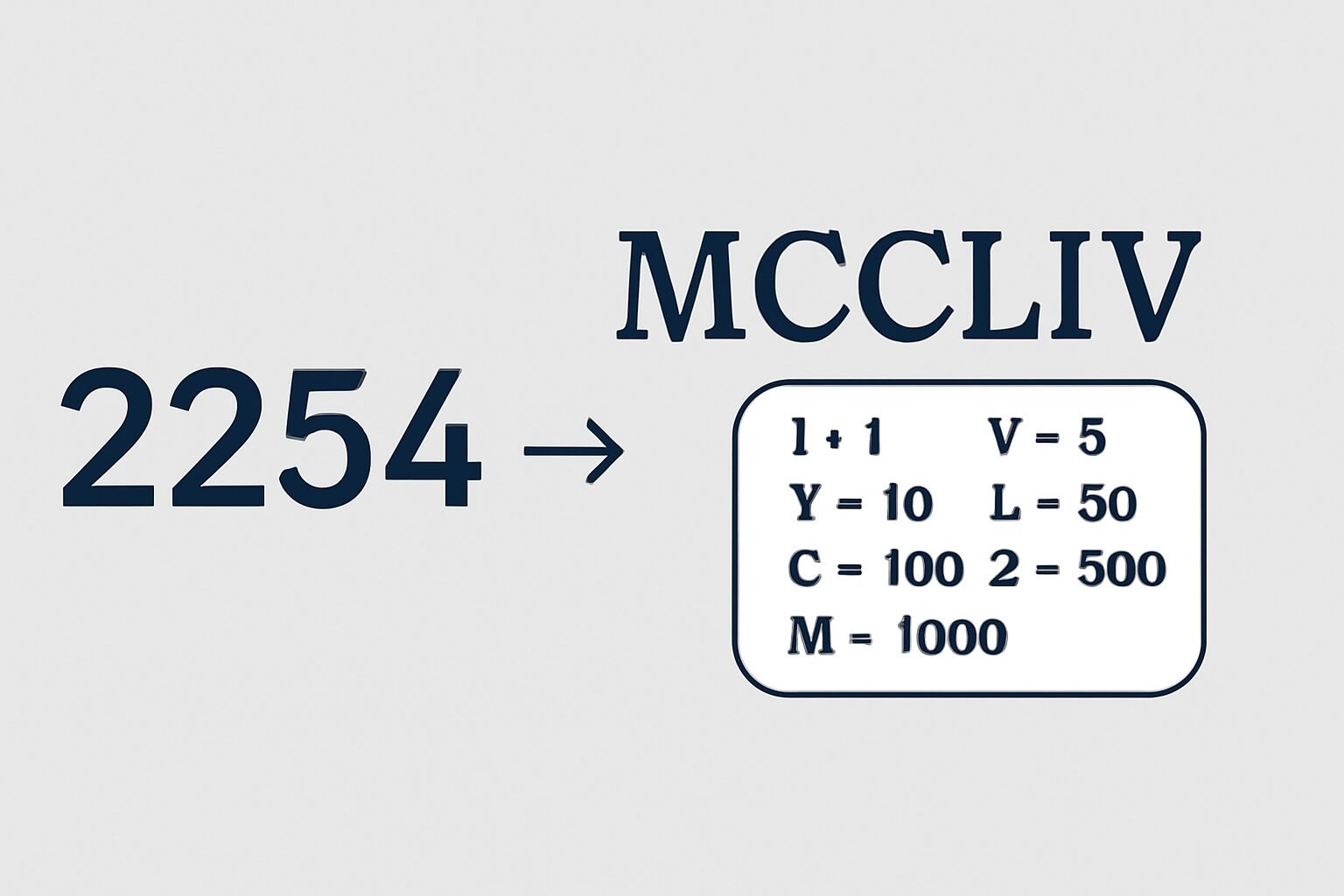 Roman Numerals: 2254
