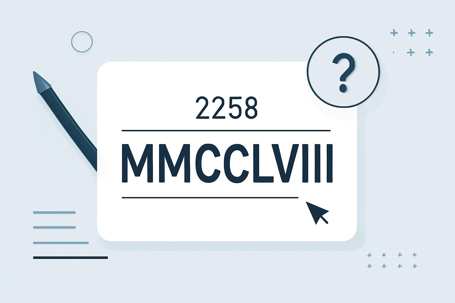 Roman Numerals: 2258