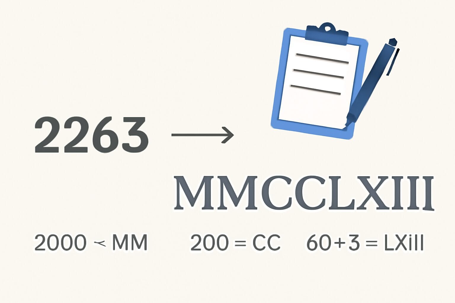 Roman Numerals: 2263