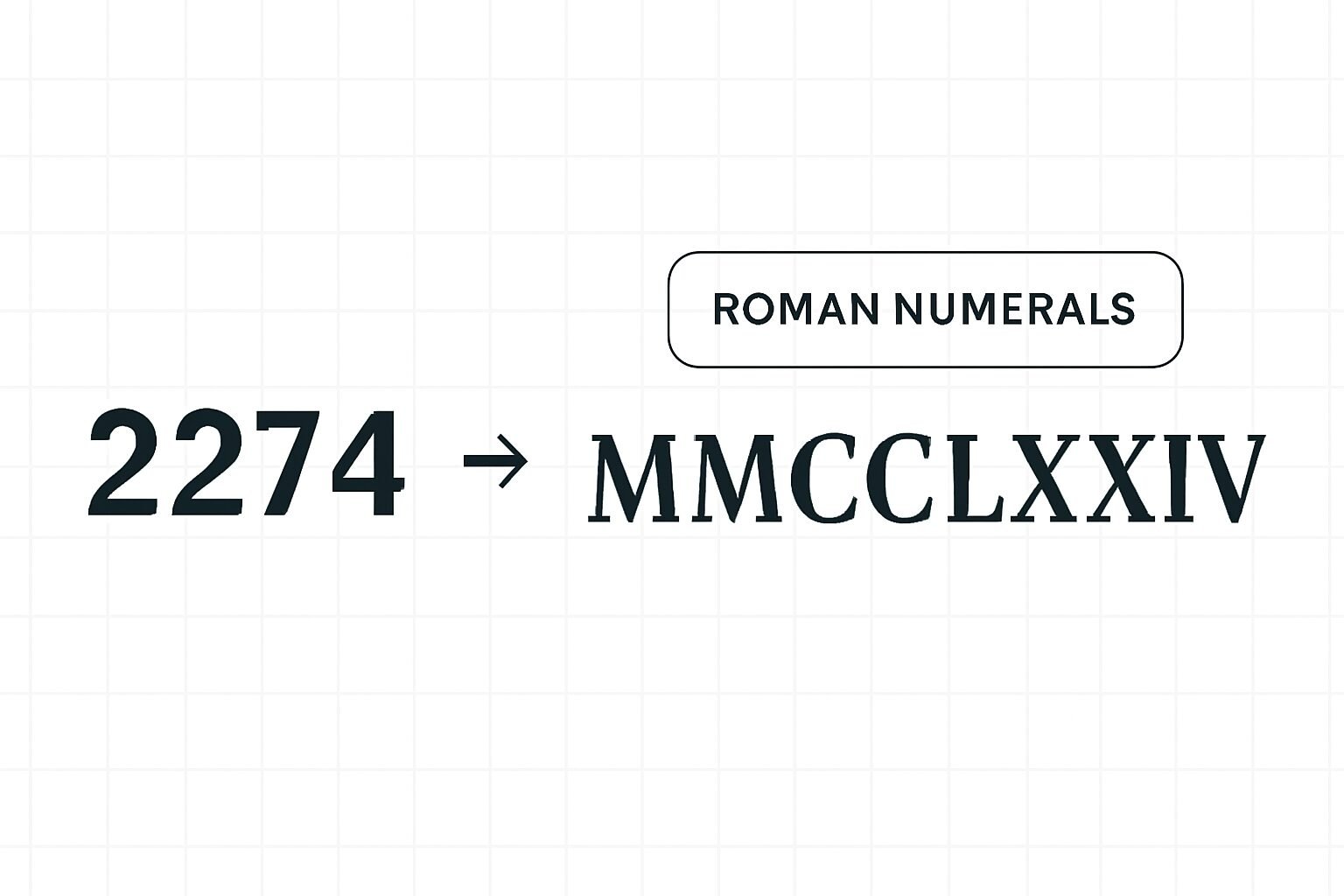 Roman Numerals: 2274