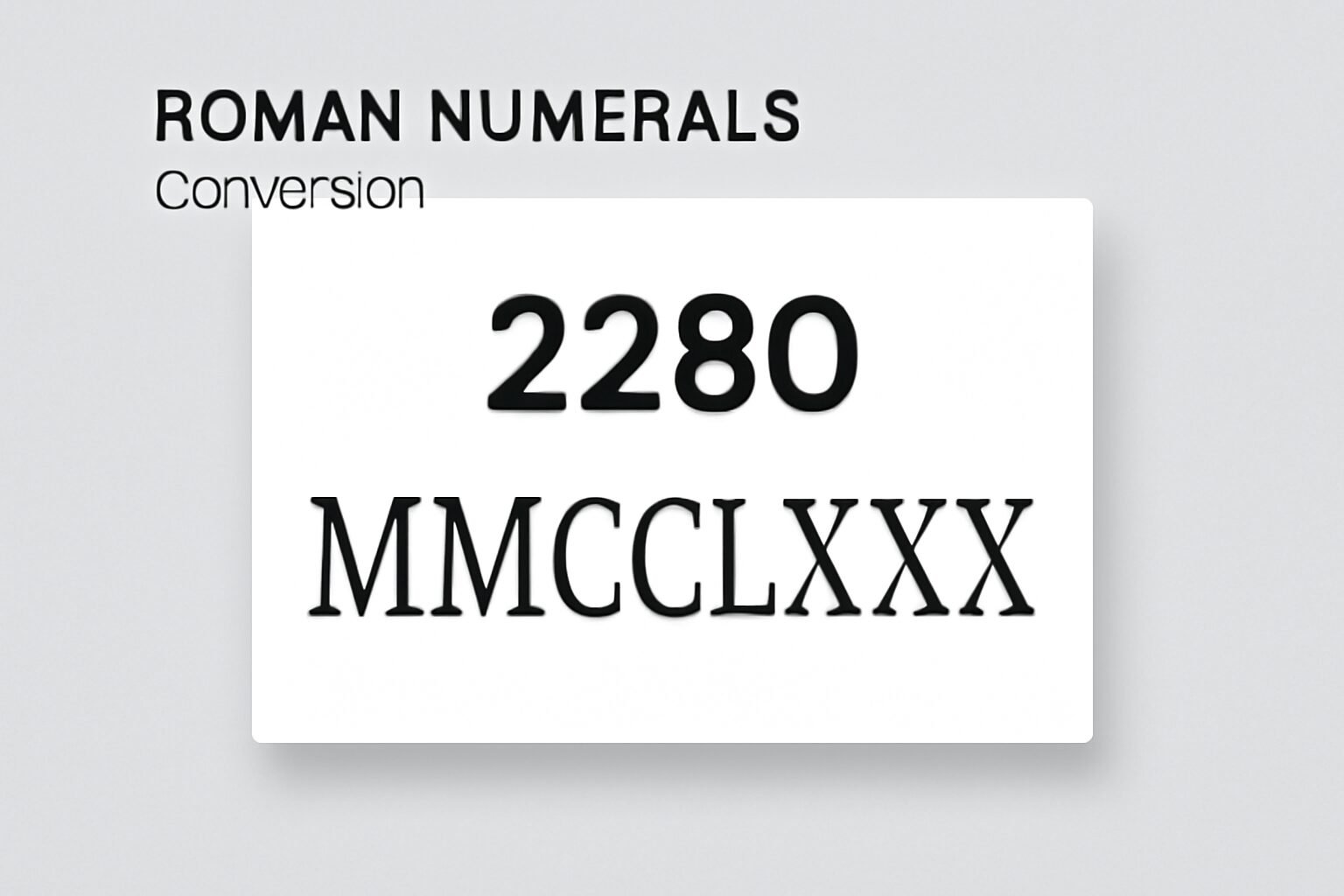 Roman Numerals: 2280