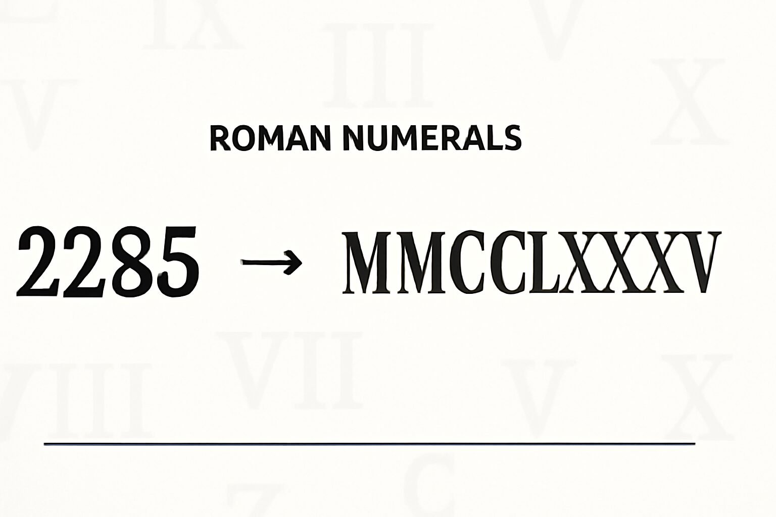 Roman Numerals: 2285