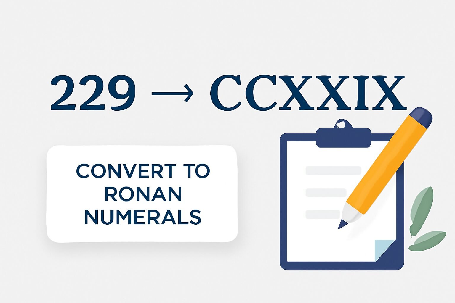 Roman Numerals: 229
