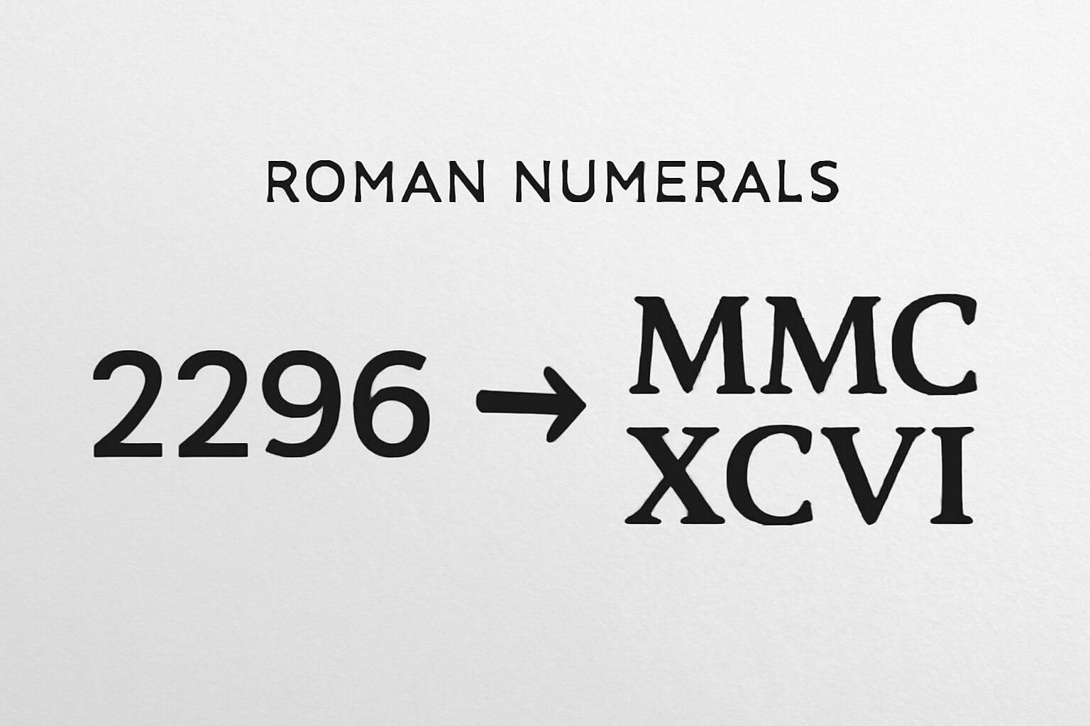 Roman Numerals: 2296