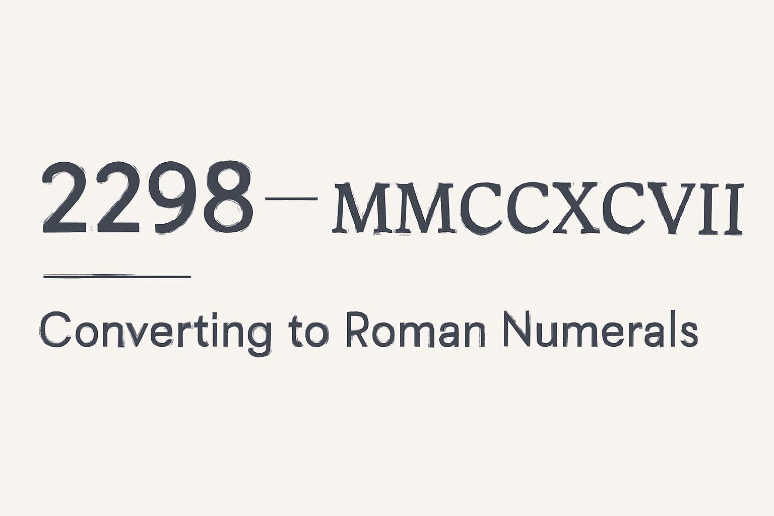 Roman Numerals: 2298