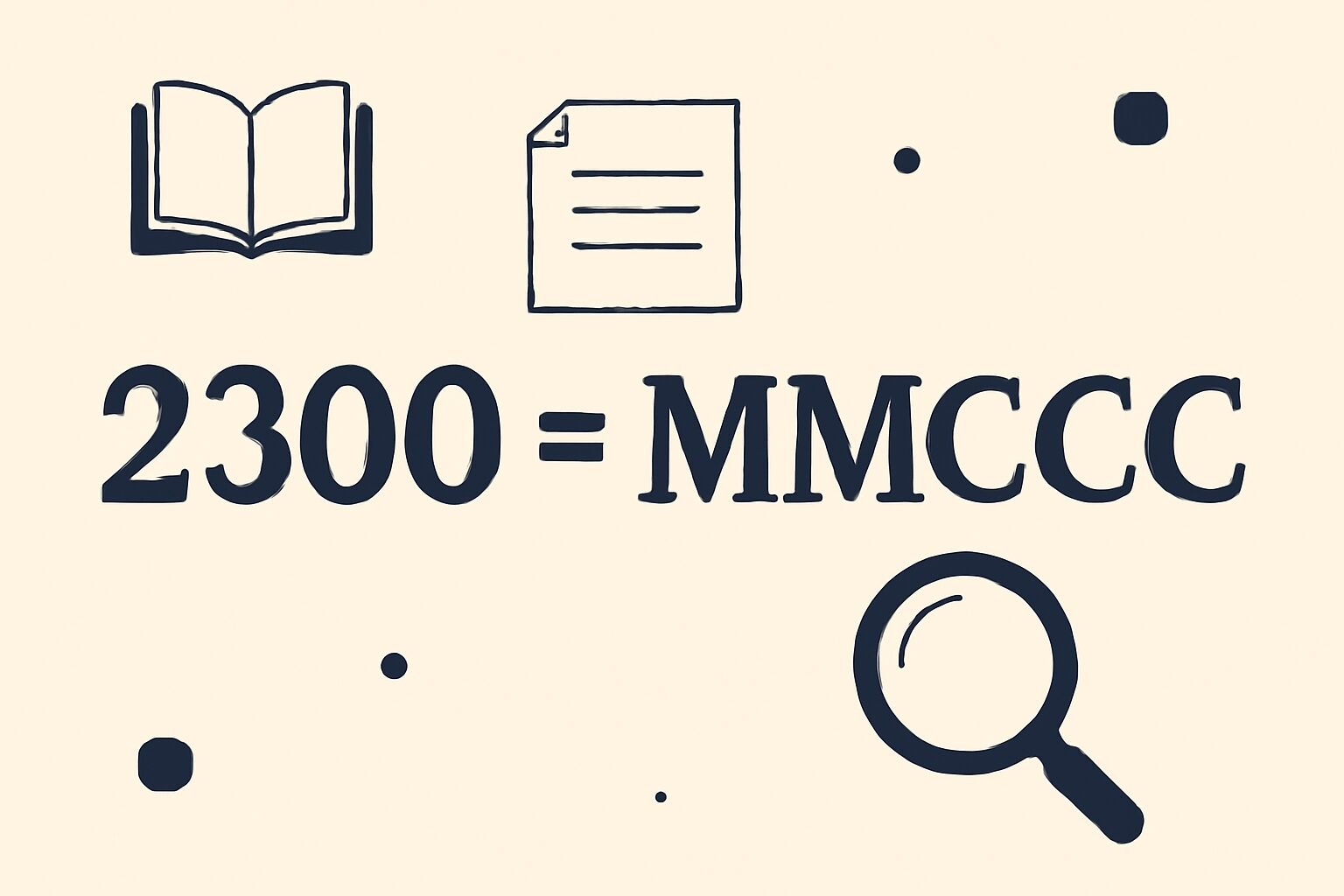 Roman Numerals: 2300