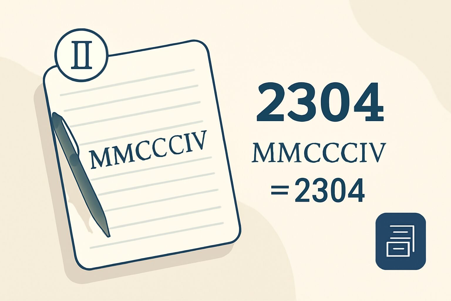 Roman Numerals: 2304