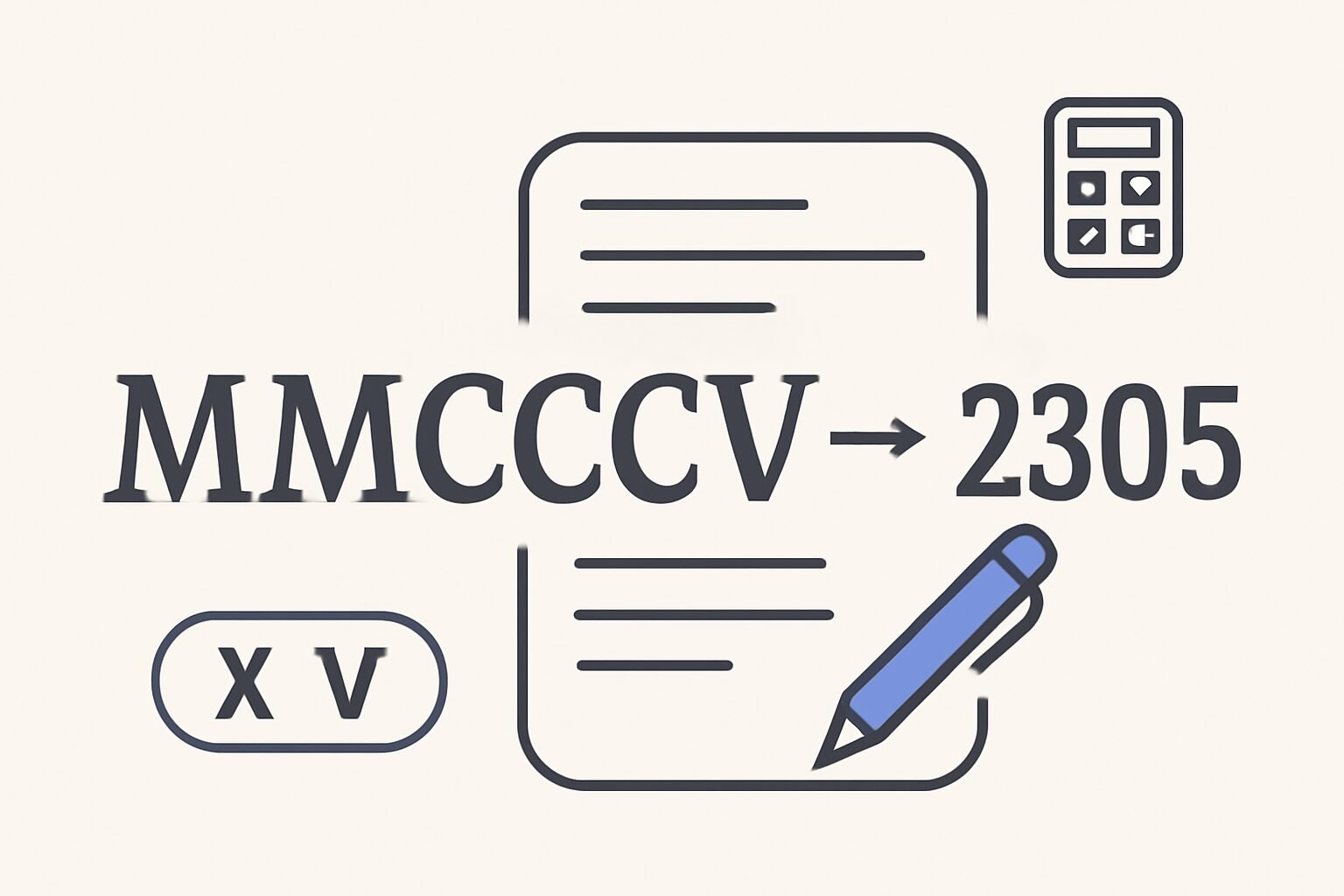 Roman Numerals: 2305