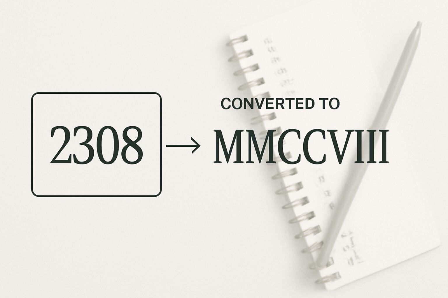 Roman Numerals: 2308
