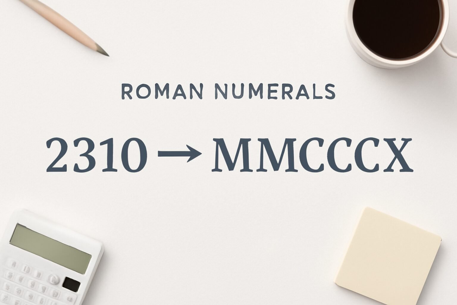 Roman Numerals: 2310