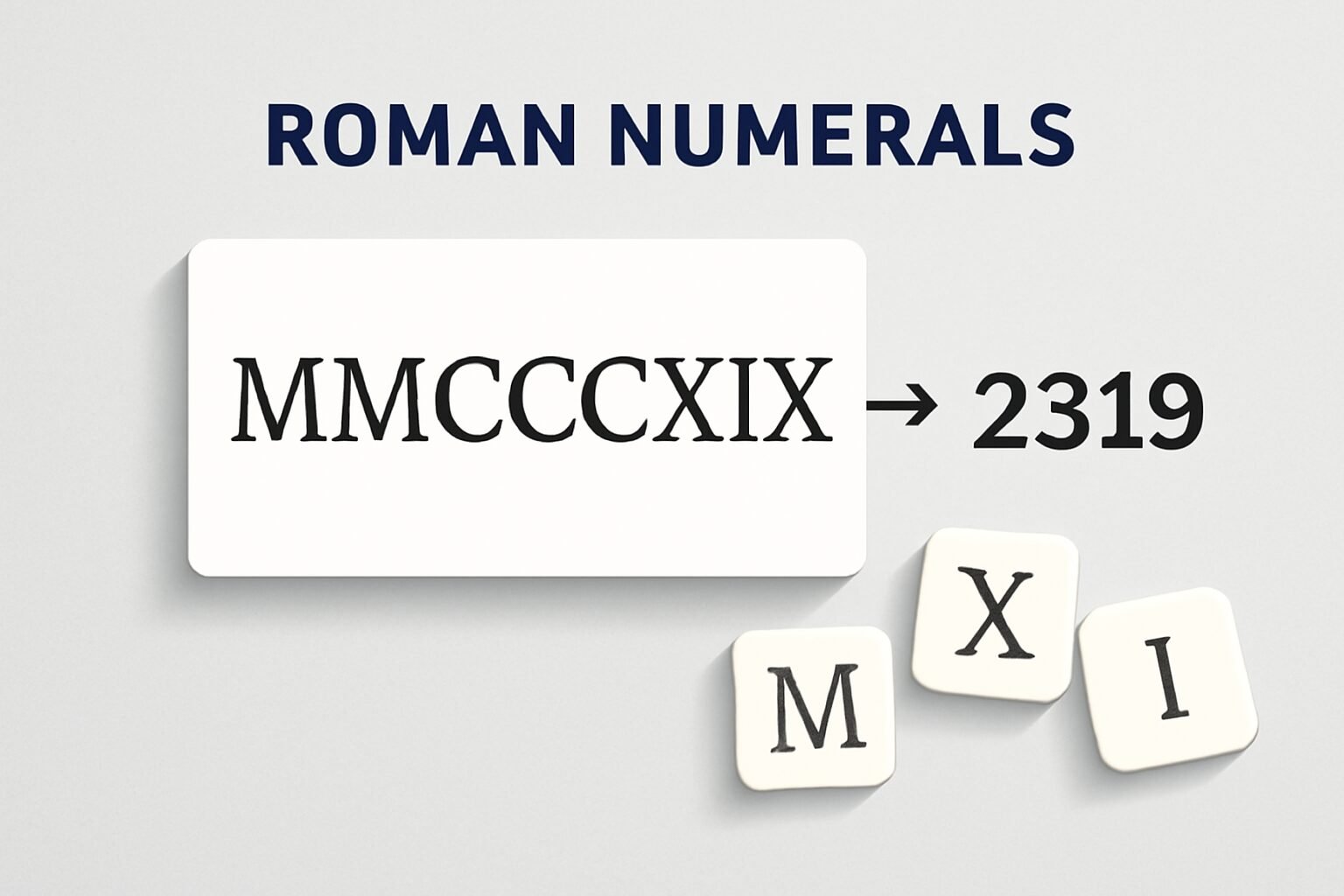 Roman Numerals: 2319
